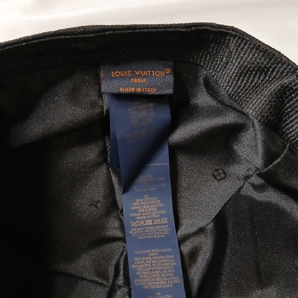 Louis Vuitton Black Monogram Cap - Picture 7 of 8